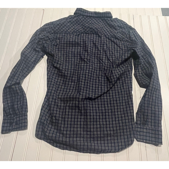 Coach Men's US‎ Large Long Sleeve Button Down Shirt 100% Cotton Plaid Blue B12 - Picture 3 of 7